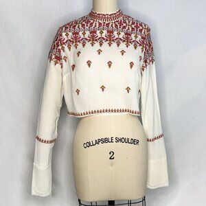 Ecote - Mock Neck Embroidered Long Sleeve